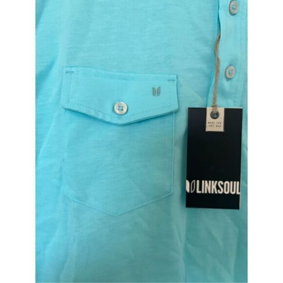 New Linksoul Tempus Fugit Pocket Polo Golf Shirt - Picture 2 of 4